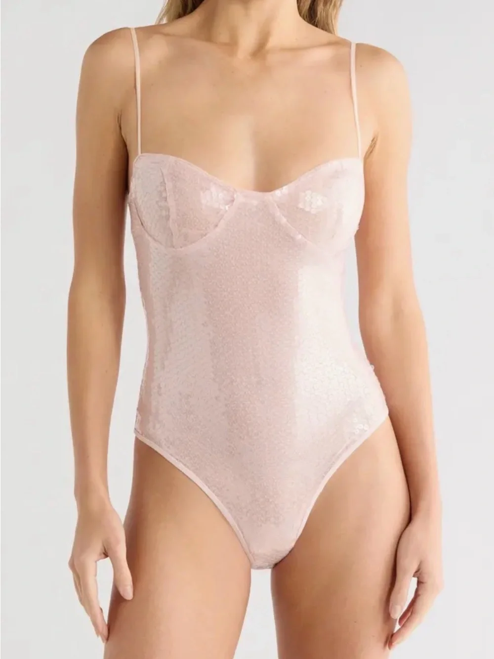 x REVOLVE Bali Good Graces Bodysuit in Soft Pink FREE PEOPLE